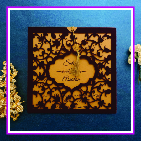 کارت عروسی خاص و مخملی کد 3776