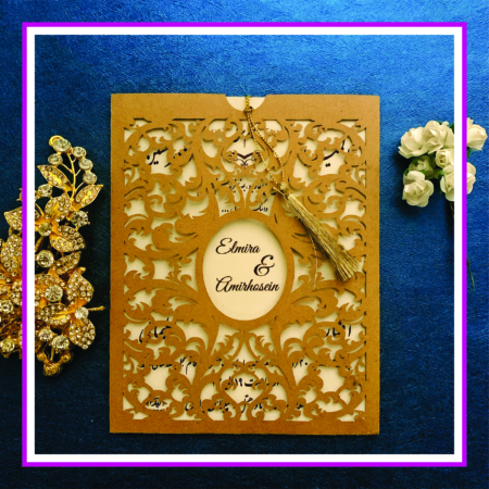 کارت عروسی خاص لیزری کد 3780