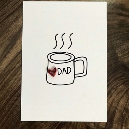 کارت پستال دست‌ساز روز پدر 1
