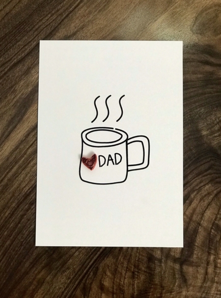 کارت پستال دست‌ساز روز پدر 1